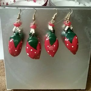 fashion strawberry earrings
